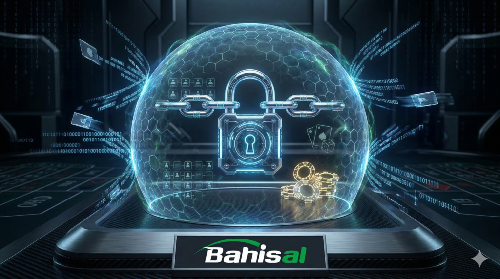 Bahisal gizlilik politikası kapsamında kullanıcı verilerini koruyan 256-bit SSL şifreli dijital güvenlik kalkanı.