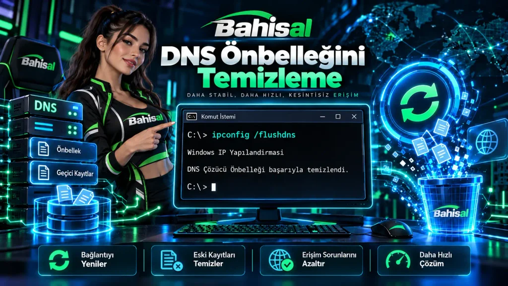 Windows DNS önbelleğini ipconfig flushdns komutuyla temizleme işlemi