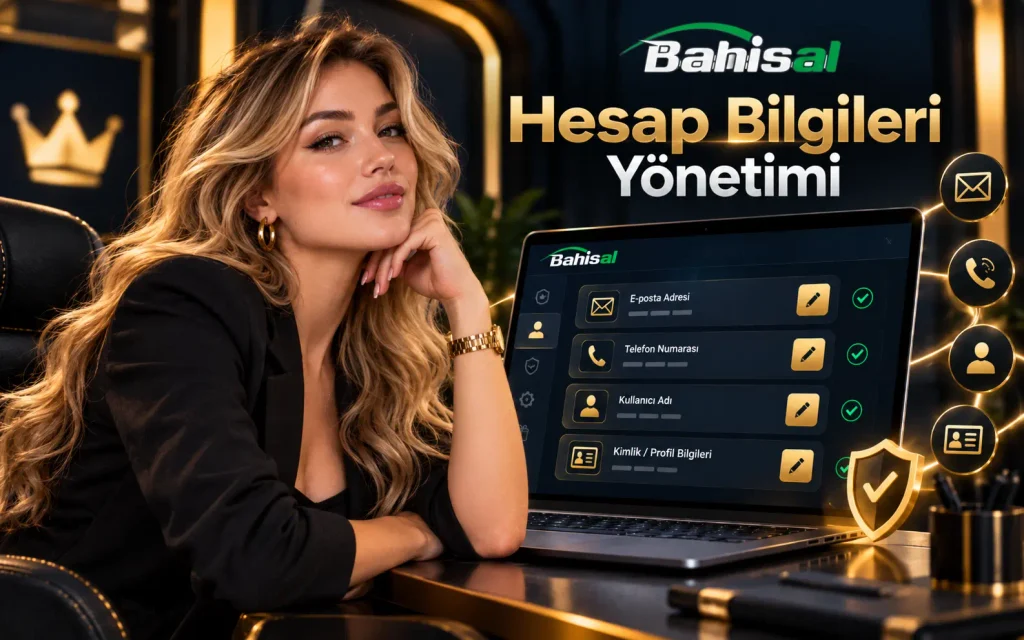 Üyelik hesabında e-posta, telefon ve profil bilgilerinin düzenlenmesini temsil eden arayüz.