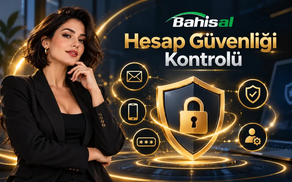 Bahisal üyelik bilgilerinin değiştirilmesi sırasında hesap güvenliği ve doğrulama kontrollerini temsil eden görsel.