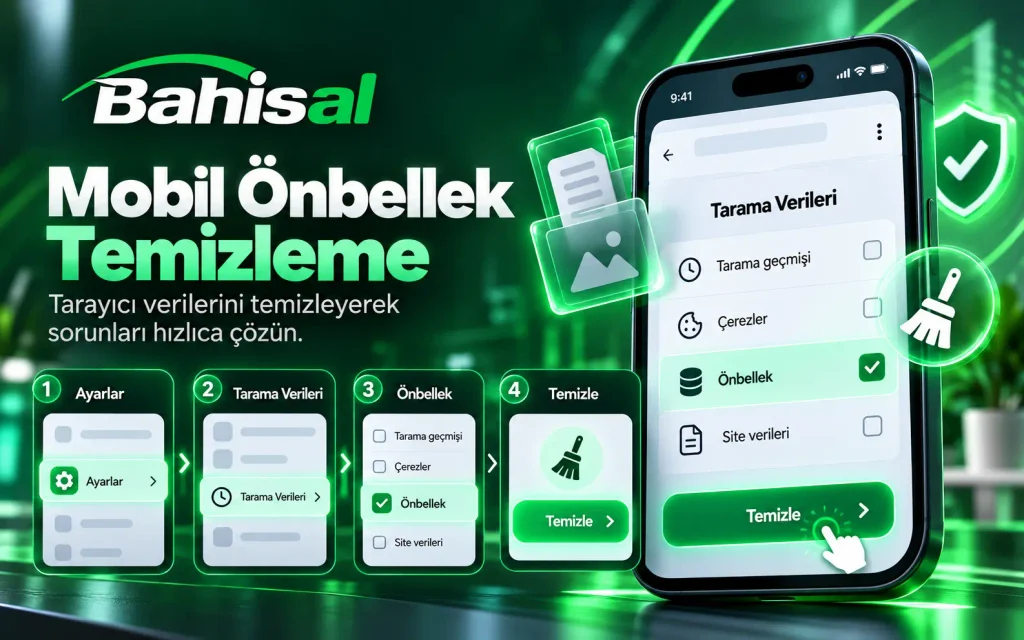 Mobil cihazda tarayıcı önbelleğini temizleme adımları