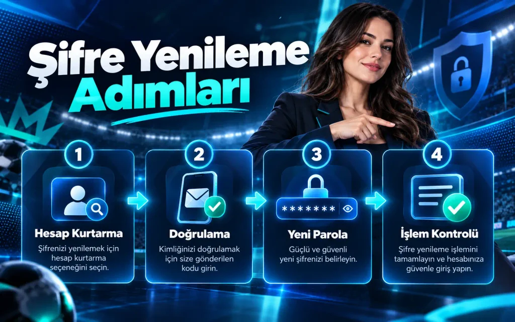 Şifre sıfırlama ve hesap kurtarma sürecinin aşamaları