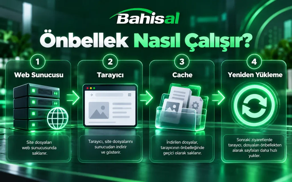 Tarayıcı önbelleğinin web dosyalarını geçici olarak saklama mantığı